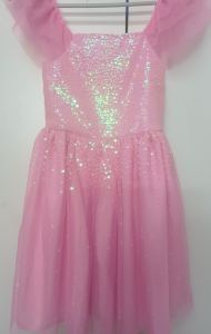 Kids Costumes to Hire - Light Pink Sequin dress - 6-7 Years